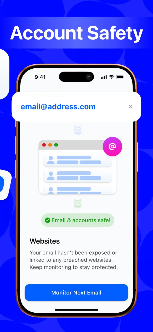Sweepo Account Safety breach check screen